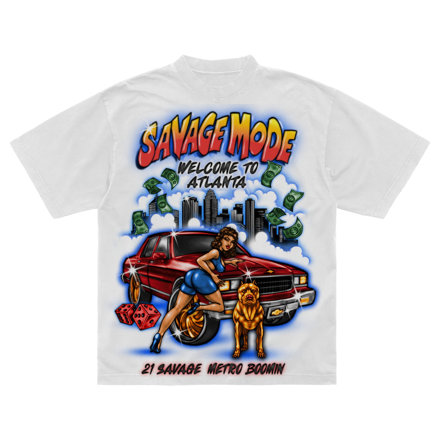 SAVAGE MODE 10 YEAR WELCOME TO ATL TEE FRONT