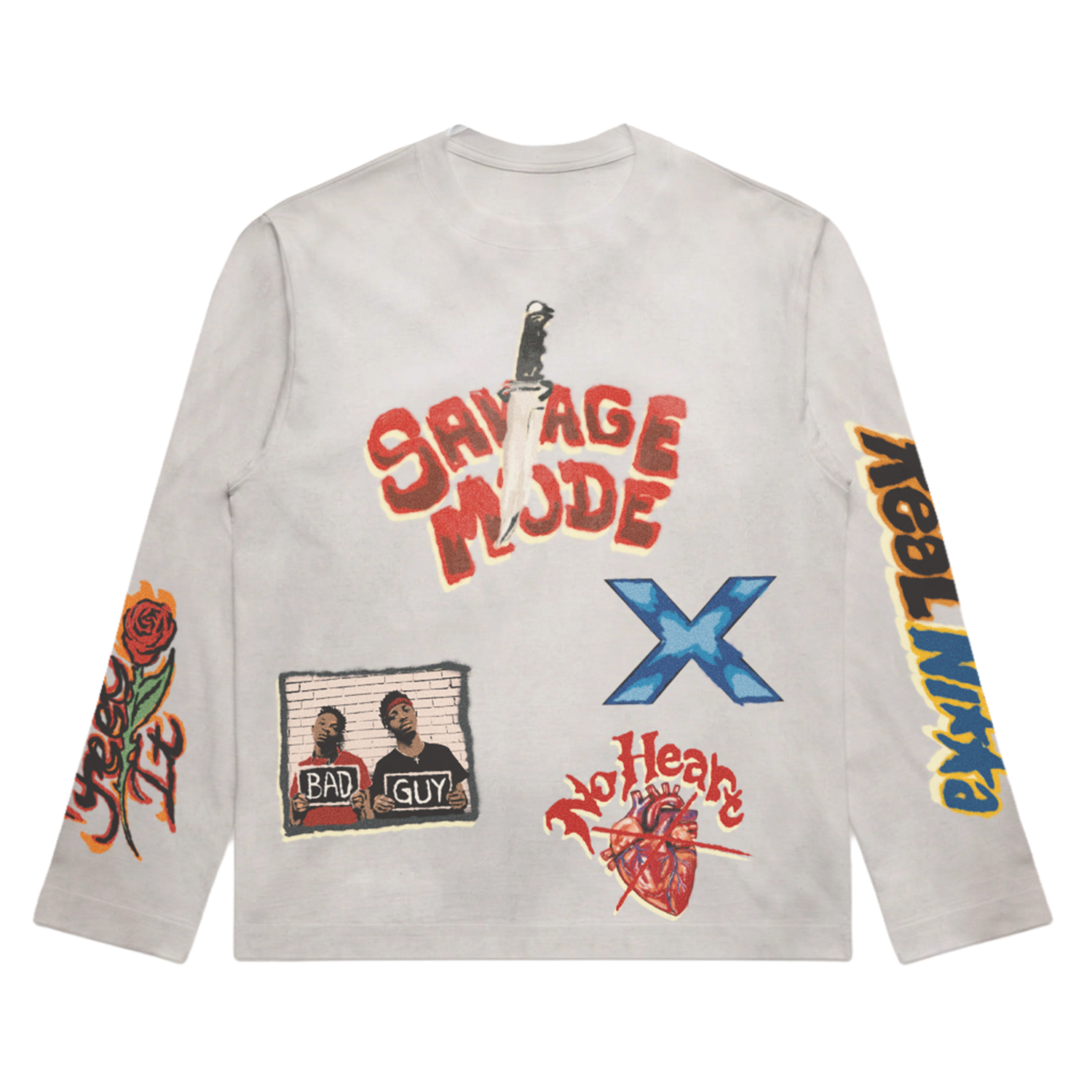 SAVAGE MODE 10 YEAR ILLUSTRATION LONG SLEEVE FRONT 